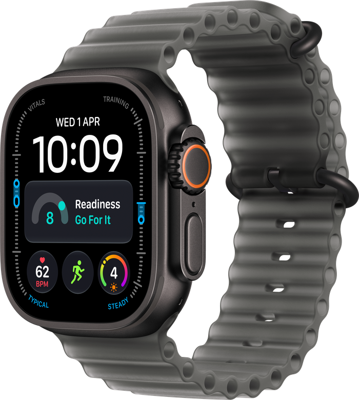 Apple Watch Ultra 4 in Black Titanium with Ocean Band